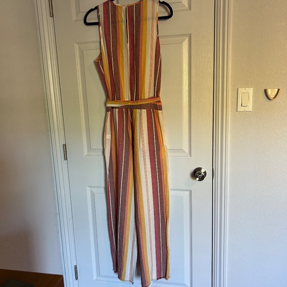 DREW red/orange sunset stripe jumpsuit, NWT - Picture 3 of 10